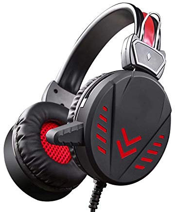 7.1 surround sound Gaming Headset 3.5mm jack, Stereo Gaming Headset for PS4 PC Xbox One S X Nintendo Switch PC Laptop Mac, Noise Cancelling Over Ear Headphones with Mic