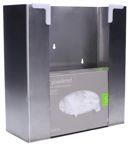 Wessper Distributeur en inox pour gants jetables, 2 boîtes