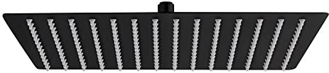 Aloni® Regenduschkopf eckig, 30x30 cm, Schwarz matt | Rainshower Kopfbrause, Anti-Kalk-Noppen, Edles mattes Design, Pflegeleichte Überkopfbrause