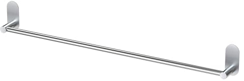 HITSLAM Handtuchhalter Bad ohne Bohren Silber 76 cm, Badezimmer Handtuchhalter Edelstahl SUS304 Handtuchstange Wandmontage, Moderne Badetuchhalter Handtuchhalter Selbstklebend, Zwei Installationen