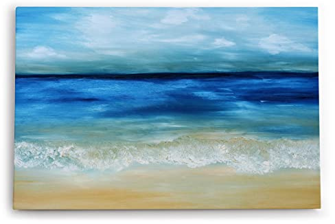 Paul Sinus Wandbild 120x80cm Meer Strand Horizont Himmel Abstrakt Wellen