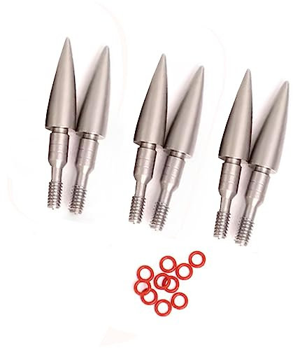 ACCMOS 12Stück Pfeilspitzen für Bogenschießen 70/80/90/100/125/150 Grain Jagd Übung Pfeilspitze Verjüngt Rostfreier Stahl Pfeilspitze (150 Grain)