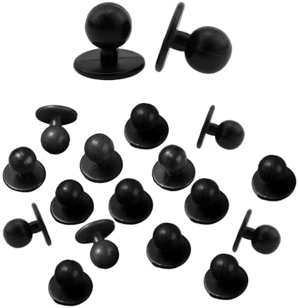 100 Stück schwarze Kochjackenknöpfe, Kochjackenknöpfe, Kugelknöpfe, runde Knöpfe, Kochknöpfe, schwarze Knöpfe, geeignet für Kochjacken, modisch und langlebig