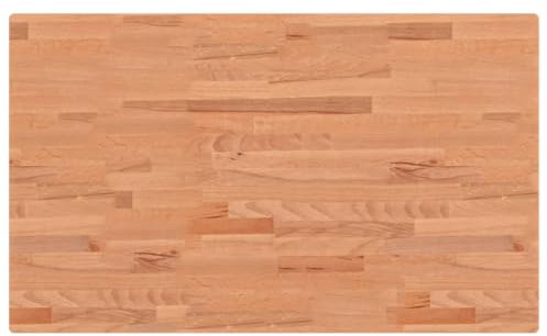 Massivholz Tischplatte Rechteckig Massivholzplatte Schreibtischplatte Holz Platte Ersatztischplatte Holzplatte für Heimwerker, Arbeitsplatten & Tische, 100x60x2,5 cm Massivholz Buche