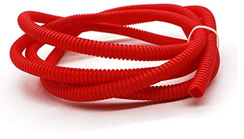 CXVFY 2m 4pcs Tube ondulé de 8mm-25mm Tube ondulé de voiture automobile ondulée tube tuyau d'isolant manutention carrelage carrosserie carton ondulé(Color:Rot)
