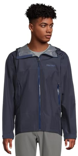 Marmot Män Minimalist Pertex Jacket, Vattentät Pertex Jacket, Lätt Regnjacka, Vindtät Regnrock, Andningsbar Vindjacka, Perfekt För Löpning Och Vandring, Arctic Navy, S