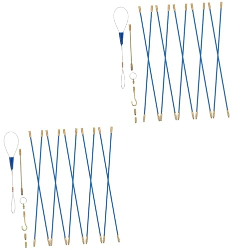 Hemobllo 2juegos Kit De Varillas Para Pasacables Herramientas Eléctricas Para Instalación De Cables Flexibles y Resistentes Para Electricistas y Proyectos De Construcción