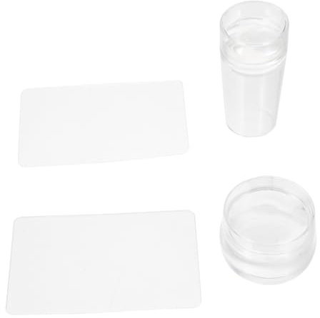 HAPINARY Kit Di Strumenti Per Timbri in Silicone Per Nail Art 2 Set Con Raschietto Strumenti Per Timbri in Silicone Per Nail Art Casa