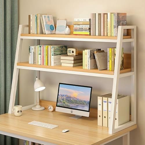 Schreibtisch-Bücherregal, Schreibtischaufsatz für Studentenwohnheim, Aufbewahrungsregal für den Schreibtisch, schmales Bücherregal, Mehrzweck-Bücherregal-Aufbewahrungsregal, Home-Office-Racks, Schre