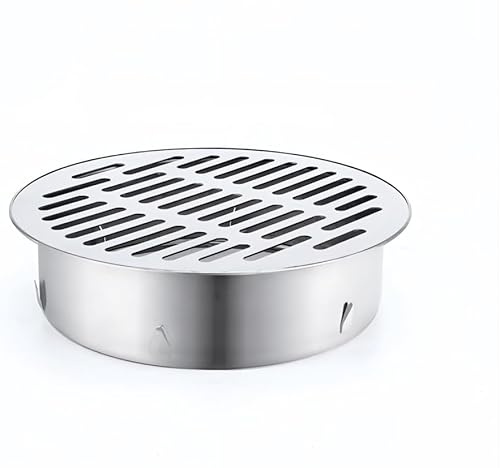 StarRing Desagüe Redondo de Acero Inoxidable para Suelo, Parrilla de Metal para Ducha Anti-Obstrucción, para Balcón Exterior, Patio, Herramientas Domésticas (200 mm)