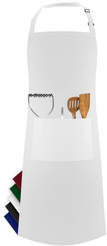 LEFUNDA® Vattentätt matlagningsförkläde med 3 fickor Justerbara långa remmar Grill för män Kvinnor Kök Restaurang Café