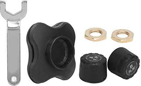 Motorrad Bluetooth Reifendruckkontrollsystem Externe eingebaute Sensoren Kit 1.0 3.5 für Elektrofahrzeuge Fahrräder ABS Schwarz 2 Sensoren