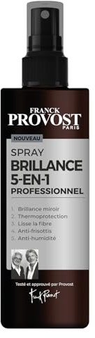 FRANCK PROVOST - Spray Brillance Professionnel 5-en-1 - +51% De Brillance Miroir - Thermoprotecteur, Imperméabilisant Et Anti-frisottis - Tous Types de Cheveux - 200ml