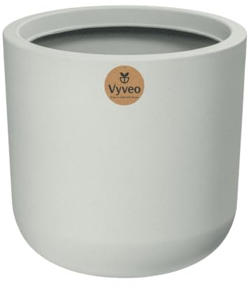 Vyveo - Blumentopf Orena - 44x43 - Weiß - Blumentopf für den Innen- und Außeneinsatz - Übertopf - Pflanztopf - Pflanzgefäß