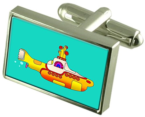 Select Gifts Yellow Submarine Manschettenknöpfe Gravur Box