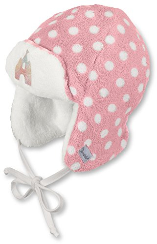 Sterntaler - Mädchen Mütze Fliegermütze zum binden, Punkte, rosa - 4401722, Größe 47