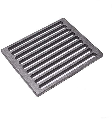 Fonderia Bongiovanni | Griglia in Ghisa | Griglia per Camino | Stufa Pellet | Barbecue Fondello per Cenere | (cm 24x19x1)