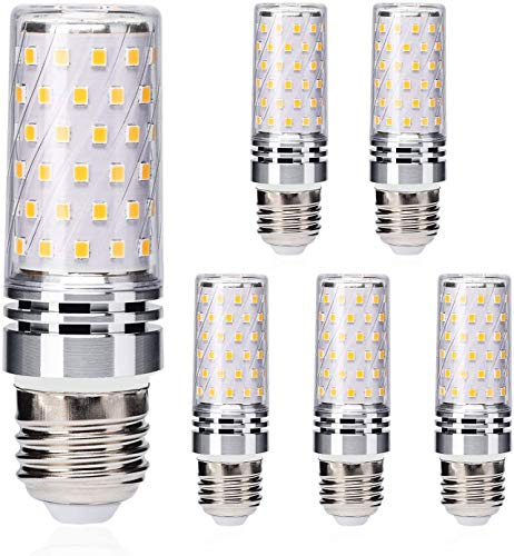 Eco.Luma 8W E27 LED Lampen, Ersetzt 60W 70W 80W Halogenlampe, 2700K Warmweiß Mais Glühbirnen, Kein Flackern Nicht Dimmbar LED E27 Maiskolben Birnen, AC 220-240V, 5er Pack
