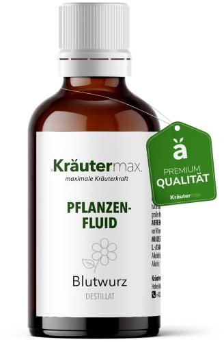 Blutwurz Tropfen | Blutwurz Pflanzenfluid als perfekte Ergänzung zu Blutwurz getrocknet oder Blutwurz Tinktur | Blutwurz Extrakt Vegan 1 x 50ml