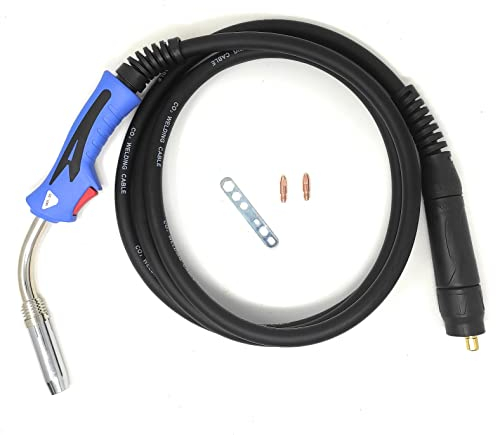 ELCAN Torcia per saldatura a filo professionale da 4 metri MIG MAG 36AK con connettore euro per saldatrice a gas semiautomatica raffreddata ad aria (torcia MB36)