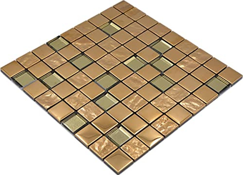 Mosaikfliese Glasmosaik Kombi EP Gold