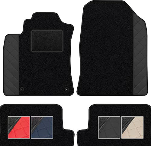 moto-MOLTICO Fußmatten Auto Velours Autoteppiche Schwarz Automatten Set 4-teilig - Auffälliges Design - passend für Kia Sorento IV ab 2020 (Schwarzes Muster)