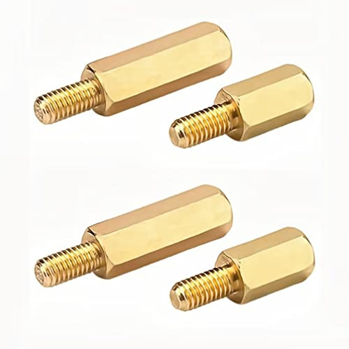 FEEIMOL M2.5 Entretoise Laiton, Fileté Mâle-Femelle PCB Entretoise Hexagonale Boulons en Cuivre M2.5x16+6mm (20 pcs)