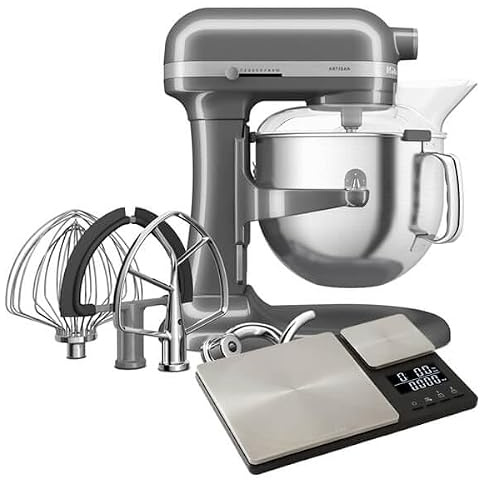 KitchenAid Artisan Medallion Silver 6.6L Bowl Lift Food Mixer