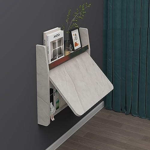 Piccolo Tavolo Pieghevole A Muro, Mensole Sospese A Parete, Scrivania Pieghevole Salvaspazio Compatta, Tavoli Ribaltabile in Legno Pieghevole per Cucina, Studio, Camera da Letto, Bagno (Color : Gray