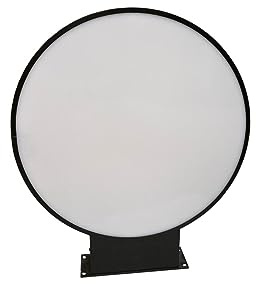 60x60 Black Illuminated Projection Sign Light Box 60x60cm / 24 inch Round LED Outdoor Advertising Sign (60x60 Black)
