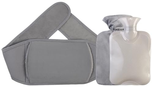 Bouillotte 1 L avec housse et ceinture en polaire [infactory]