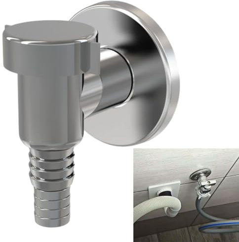 Parpyon® Lavatrice Sifone Scarico Tubo Carico Scarico Lavastoviglie Lavasciuga doppio, Rubinetto Lavatrice Curvetta, Raccordo 2 Vie (Scarico Lavatrice)