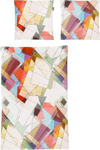 Irisette Bettwäsche Mako-Satin bunt Größe 1x 135x200 cm + 1x 80x80 cm