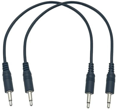 Seadream Cavo audio mono AUX da 3,5 mm; confezione da 2 cavi audio TS maschio da 3,5 mm a jack mono maschio da 3,5 mm (17,8 cm)