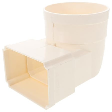 Angoily Dryer Vent Elbow Downspout Splash Block Drain Extension Bracket for Villa Roofs Gutter Splash Guards Easy Installation White