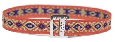 Nato Cuff - Ethnisches Band Armband 10mm- Handgefertigt in Frankreich - Herren Damen Verstellbares Juwel
