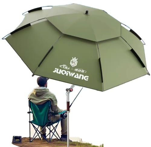 QSPNVFB Sombrilla De Playa Antiviento, Grande Sombrilla De Mesa De Mercado Inclinación, Portátil Sombrilla De Pesca Anti UV para Jardín Piscina Picnic(2.4 m(8ft))