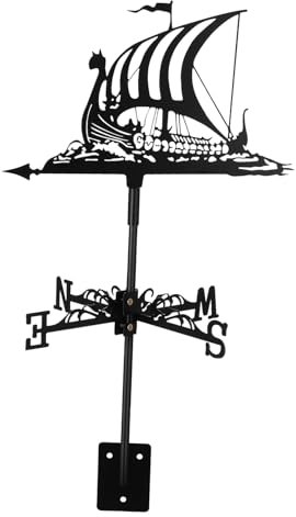Toyvian Girouette De Jardin Décorative Indicateur Direction Vent pour Terrasse Ou Pelouse Design Voilier