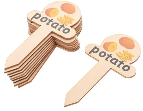 Toyvian 10pièces Étiquettes Bois Pour Plantes Fleurs Et Légumes Marqueurs Naturels Pour Intérieur Et Extérieur Identifiants De Jardin Réutilisables