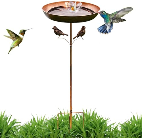Metallvogelbad - Eisen 82x30,5 cm | Vintage Freistehende Vogelbäder | Vogelbäder Feeder Bowl Für Gartendekoration Im Freien Und Tägliche Vögel Füttern