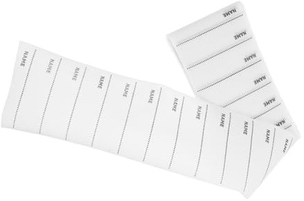 COOLHIYA 100Pcs Sew in Name Labels for Clothes with Iron on Washable Features, White Polyester Cotton Fabric Tags Suitable for Shoes and Caps, for Care Home and Camp Use
