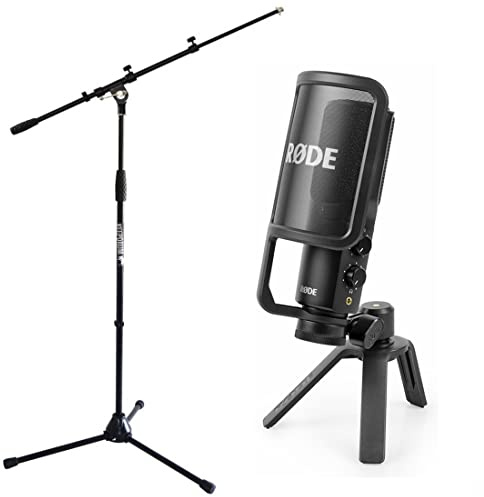 Rode NT-USB+ USB-Kondensatormikrofon + keepdrum MS106 Mikrofon-Stativ