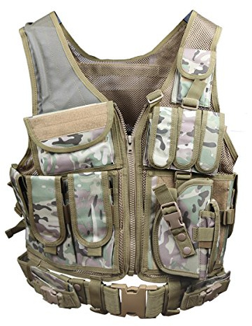 Goetland Taktische Weste aus 600D Polyester Einsatzweste für Outdoor Camping Wandern CS Feld Einstellbar S-XXL