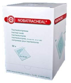 50 Stück Tracheo Kompressen NOBATRACHEAL®-steril 8 cm x 10 cm von Nobamed