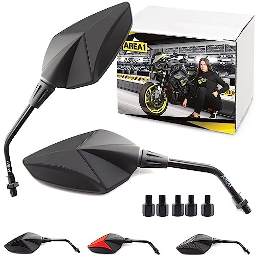 Area1 Spiegel Set kompatibel mit Kawasaki Vulcan S 650, Performance, Light Tourer, Sport, Cafe (V40)