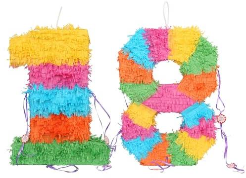 Fax Potato Pinata Set mit Stick & Blindfold - 18. Geburtstag/Jahrestag - Rainbow
