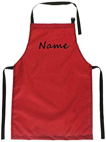 Ferocity Personalisierter Kinderschürze Jugend Malschürze Kunstkittel Kochschürze Apron Teenageralter Werkschürze mit einem Motiv Rot mit Text [074]