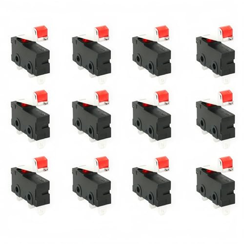 CESFONJER Premium Mini Mikroschalter Roller Hebel Arm SPDT Endschalter Snap Aktion viel -12 Stück