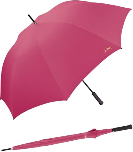 happy rain Air Two - super leichter XXL Partnerschirm - pink peacock