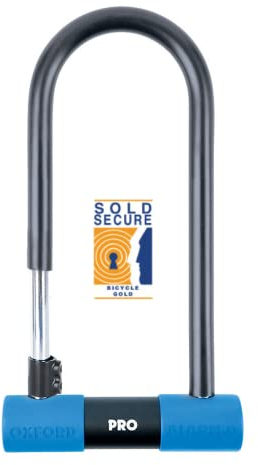 Oxford LK348 Alarm-D PRO Bike Sold Gold Award High-Security Cycling U Lock (320 Length 320mm x Width 173mm), Black, One Size